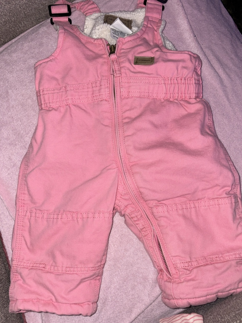 Pink Insulated Kids Snow Bib Overalls - Unbranded